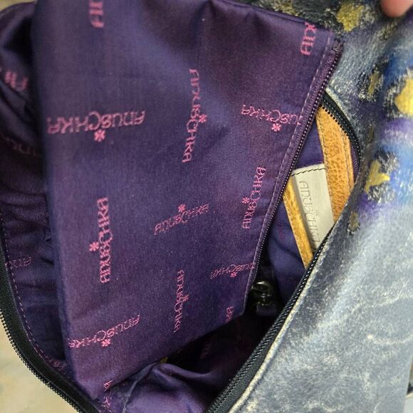 Anna Anushka Painted Hobo Bag Butterfly Roses Whimsical - Picture 14 of 14